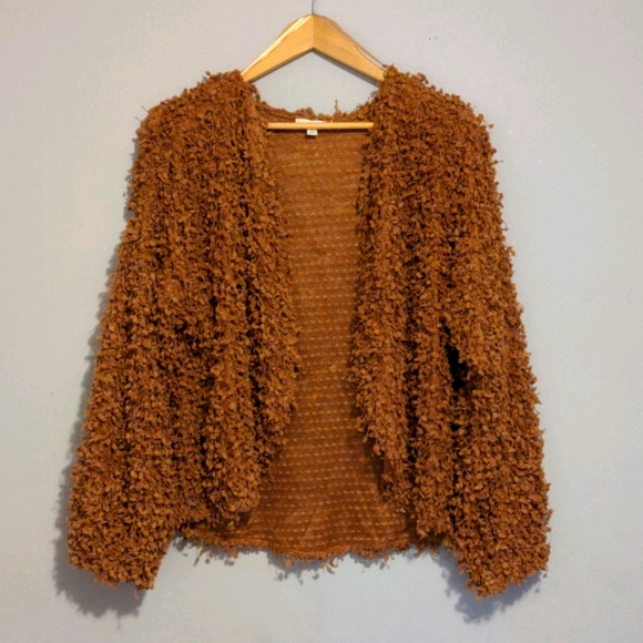 Fuzzy Pecan Cardigan size L - Picture 1 of 3